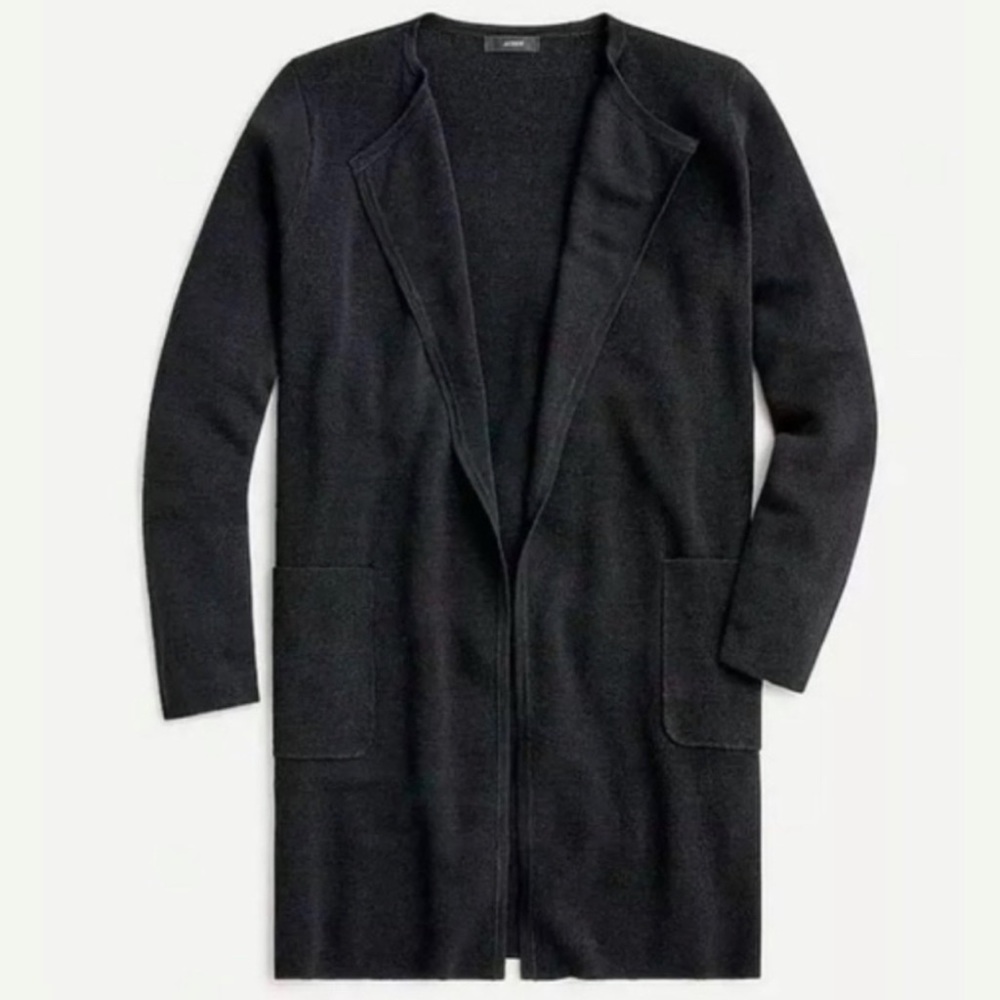J.Crew Juliette Linen Cardigan in Black XL